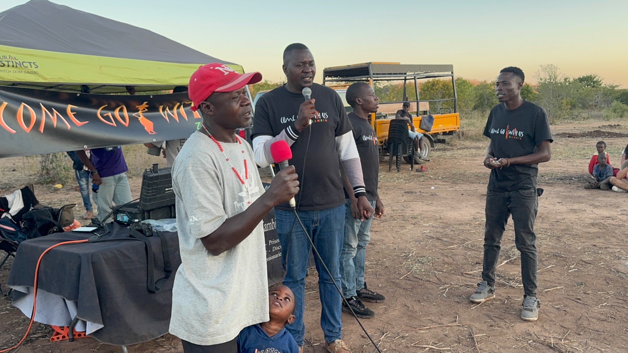 Brighton participating in an outdoor ministry gathering